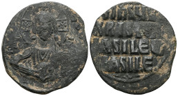 Byzantine coinsAnonymous Folles, time of Basil II & Constantine VIII (ca 976-1025) AE Follis (Bronze) Constantinople.Obv: + EMMA-NOVHΛ / IC - XC Bust ...