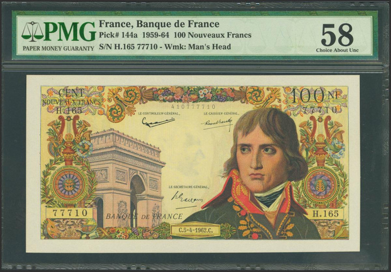 FRANCE. 100 Nouveaux francs. 5 April 1962. (Pick: 144a). PMG58.