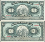 PERU. 100 Soles. Pair correlative. 13 May 1964. (Pick: 86). Less than Uncirculated.