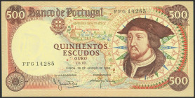 PORTUGAL. 500 Escudos. 25 January 1966. (Pick: 170a). About Uncirculated.