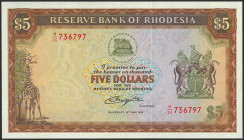 RHODESIA. 5 Dollars. 15 May 1979. (Pick: 32c). Less than Uncirculated.