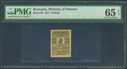 ROMANIA. 10 Bani. 1917. (Pick: 69). PMG65EPQ.