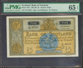 SCOTLAND. 5 Pounds. 2 May 1957. (Pick: 101b). PMG65EPQ.