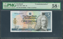 SCOTLAND. 5 Pounds. 2004. (Pick: 363). PMG58EPQ.
