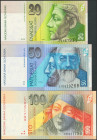 Set of 3 banknotes of Slovakia of 20 Korun, 50 Korun and 100 Korun. (1999ca). (Pick: 20c, 21b, 25c). Uncirculated.