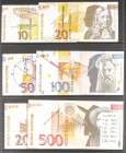 Set of 6 banknotes of Slovenia of various issues and different qualities. TO EXAMINE.