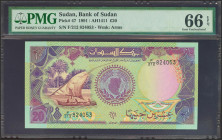 SUDAN. 20 Pounds. 1991. (Pick: 47). PMG66EPQ.