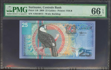 SURINAME. 25 Gulden. 1 January 2000. (Pick: 148). PMG66EPQ.
