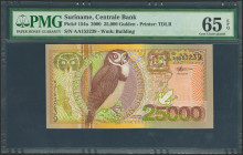 SURINAME. 25000 Gulden. 1 January 2000. (Pick: 154a). PMG65EPQ.