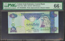 UNITED ARAB EMIRATES. 500 Dirhams. 2006. (Pick: 32a). Rare. PMG66EPQ.