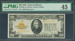 UNITED STATES. 20 Dollars. 1926. Gold Certificate. (FR: 2402). PMG45.