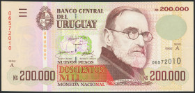 URUGUAY. 200000 Pesos. 1992. (Pick: 72). Uncirculated.