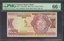 VANUATU. 5000 Vatu. 1993. (Pick: 7). PMG66EPQ.