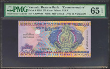 VANUATU. 200 Vatu. 1995. (Pick: 9). PMG65EPQ.