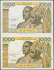 WEST AFRICAN STATES. 10000 Francs. (1974ca). (Pick: 103Ak, 103Al). Uncirculated.