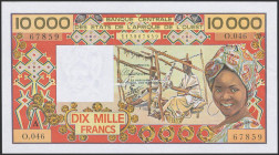WEST AFRICAN STATES. 10000 Francs. (1989ca). (Pick: 109A). Uncirculated.