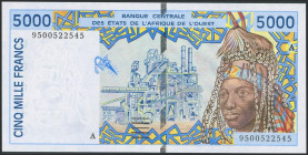 WEST AFRICAN STATES. 5000 Francs. (2001ca). (Pick: 113). Uncirculated.
