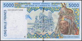 WEST AFRICAN STATES. 5000 Francs. (1996ca). (Pick: 313). Uncirculated.