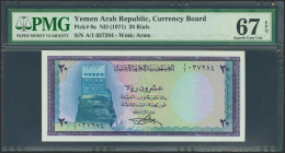 YEMEN. 20 Rials. (1971ca). (Pick: 9a). PMG67EPQ.
