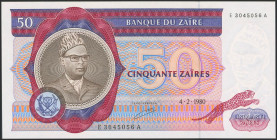 ZAIRE. 50 Zaires. 4 February 1980. (Pick: 25a). Less than Uncirculated.