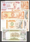 Set of 14 banknotes from different countries in various qualities. TO EXAMINE.