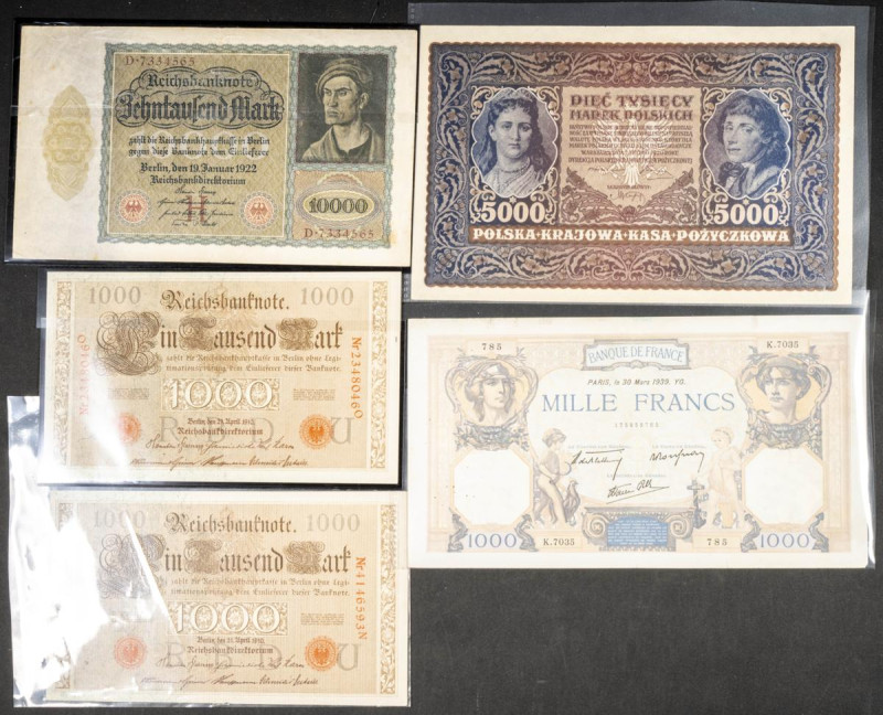 Set of more than 45 banknotes from different countries and different issues. TO ...
