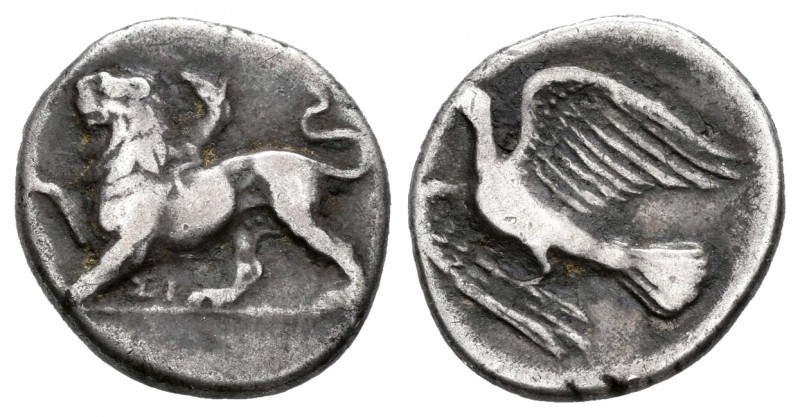 Peloponeso. Sikyonia. Hemidracma. 360-330 a.C. (Sear-2764). (CNG V-213). Anv.: Q...