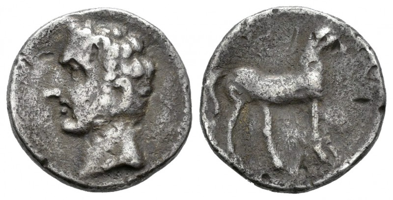 Cartagonova. 1/2 siclo-shekel. 220-205 a.C. Cartagena (Murcia). (Abh-542). (Acip...