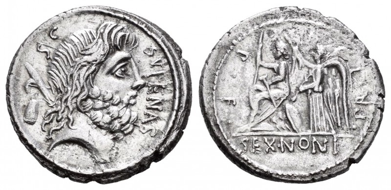 Nonia. Denario. 59 a.C. Roma. (Ffc-941). (Craw-421/1). (Cal-1048). Anv.: Cabeza ...