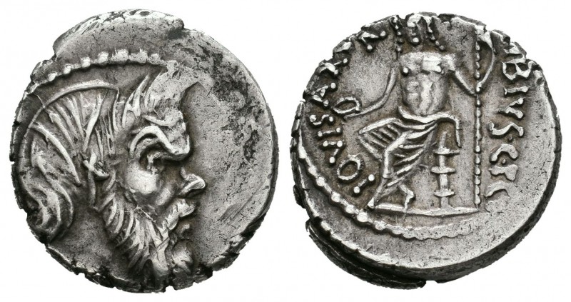Vibia. Denario. 47-48 a.C. Roma. (Ffc-1219). (Craw-449/1a). (Cal-1371). Rev.: Jú...