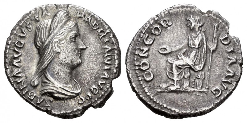 Sabina. Denario. 129 d.C. Roma. (Spink-3919). (Ric-398). (Seaby-12). Rev.: CONCO...