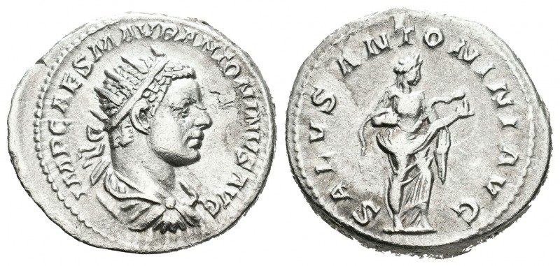 Eliogábalo. Antoniniano. 218-19 d.C. Roma. (Spink-7498). (Ric-138). Rev.: SALVS ...