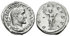 Maximino I. Denario. 235-6 d.C. Roma. (Spink-8310). (Ric-12). Rev.: PAX AVGVSTI. Pax en pie a izquierda con rama de olivo y cetro. Ag. 2,73 g. SC-/EBC...