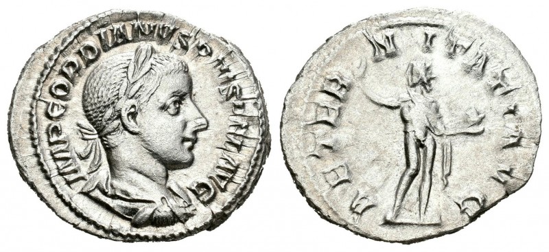 Gordiano III. Denario. 241 d.C. Roma. (Spink-8672). (Ric-111). (Seaby-39). Rev.:...