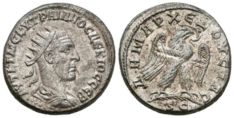 Filipo I. Tetradracma. 249-251 d.C. (Gc-3957). Anv.: Busto radiado a derecha. Re...