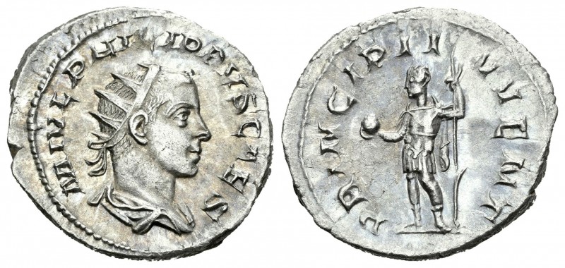 Filipo II. Antoniniano. 245-6 d.C. Roma. (Spink-9240). (Ric-218d). Rev.: PRINCIP...