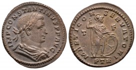 Constantino I. Follis. 310-313 d.C. Treveri. (Spink-15981). (Ric-226). Rev.: MARTI CONSERVATORI. Ae. 4,24 g. EBC-/EBC. Est...30,00.