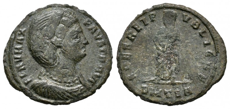 Fausta. Centenional. 324-325 d.C. Tesalónica. (Spink-16571). (Ric-161). Rev.: SP...
