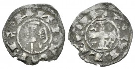Reino de Castilla y León. Alfonso I (1109-1126). Dinero. Toledo. (Bautista-40). (Abm-23). Ve. 0,60 g. Esta serie otros autores la atribuyen a Alfonso ...