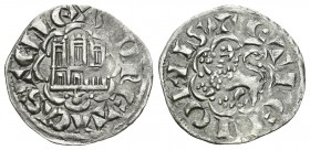 Reino de Castilla y León. Alfonso X (1252-1284). Novén. Coruña. (Bautista-395). (Abm-264). Ve. 0,81 g. Con venera antigua bajo el castillo. EBC-. Est....