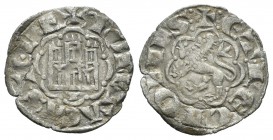 Reino de Castilla y León. Alfonso X (1252-1284). Novén. Cuenca. (Bautista-397). (Abm-266.1). Ve. 0,68 g. Con cuenco con pie bajo el castillo. Grieta. ...