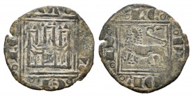 Reino de Castilla y León. Alfonso X (1252-1284). Óbolo. León. (Bautista-413). (Abm-284). Ve. 0,50 g. L en la puerta del castillo. MBC. Est...25,00.