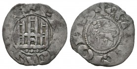 Reino de Castilla y León. Fernando IV (1295-1312). Pepión. (Bautista-459). Ve. 0,75 g. Tres puntos bajo el castillo. BC+. Est...20,00.