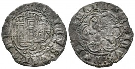 Reino de Castilla y León. Enrique III (1390-1406). Blanca. Coruña. (Abh-599 variante). Ve. 2,25 g. Venera bajo el castillo. Leyenda +ENRICVS DEI GRACI...