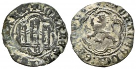 Reino de Castilla y León. Juan II (1406-1454). Blanca. Burgos. (Bautista-811). Ae. 2,25 g. B debajo del castillo. Grieta. MBC. Est...15,00.