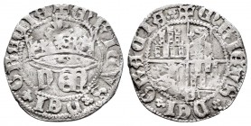 Reino de Castilla y León. Enrique IV (1454-1474). 1/2 real. Segovia. (Bautista-930). Ag. 1,27 g. Marca de ceca acueducto bajo el cuartelado. MBC+. Est...