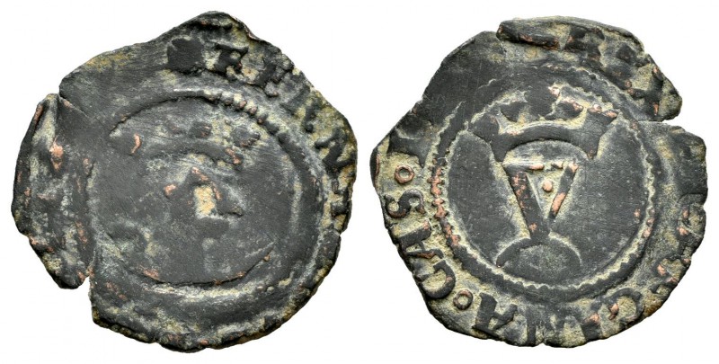 Fernando e Isabel (1474-1504). Blanca. (Cal-no cita). (Rs-888). Ae. 0,91 g. Sin ...