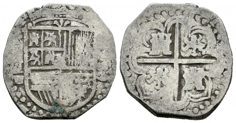 Felipe II (1556-1598). 2 reales. (15)89. Sevilla. (Cal-540). Ag. 6,73 g. Ensayad...