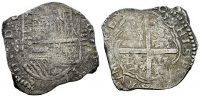 Felipe III (1598-1621). 4 reales. (162)0. Toledo. P. (Cal-306). Ag. 13,91 g. Visible el último dígito de la fech y la base del 2. BC+. Est...150,00.
