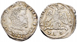 Felipe III (1598-1621). 4 taris. 1612. Messina. DF/A. (Vicenti-131). (Mir-345/7). Ag. 10,52 g. MBC+. Est...75,00.